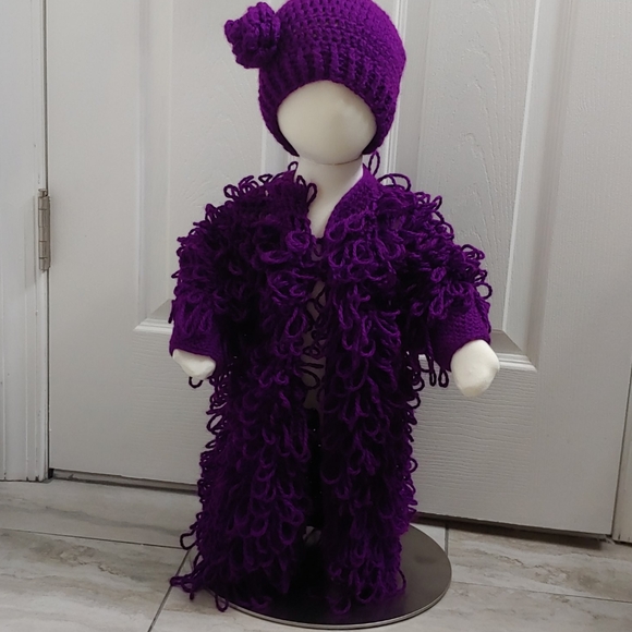 Handmade Sweater Jacket w/ Hat - Picture 1 of 4